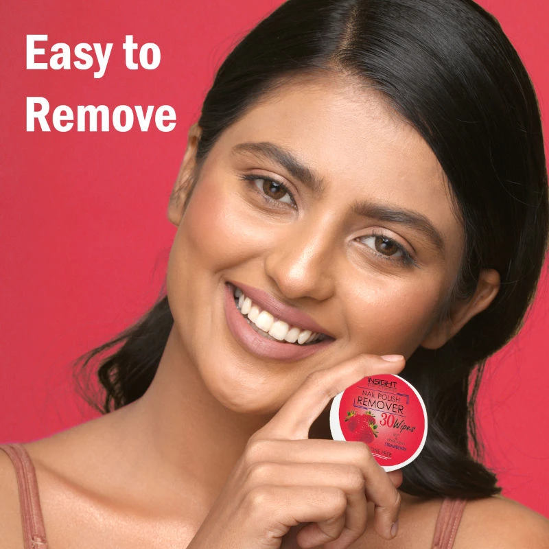 Insight Cosmetics Nail Polish Remover Wipes, Strawberry-5.webp